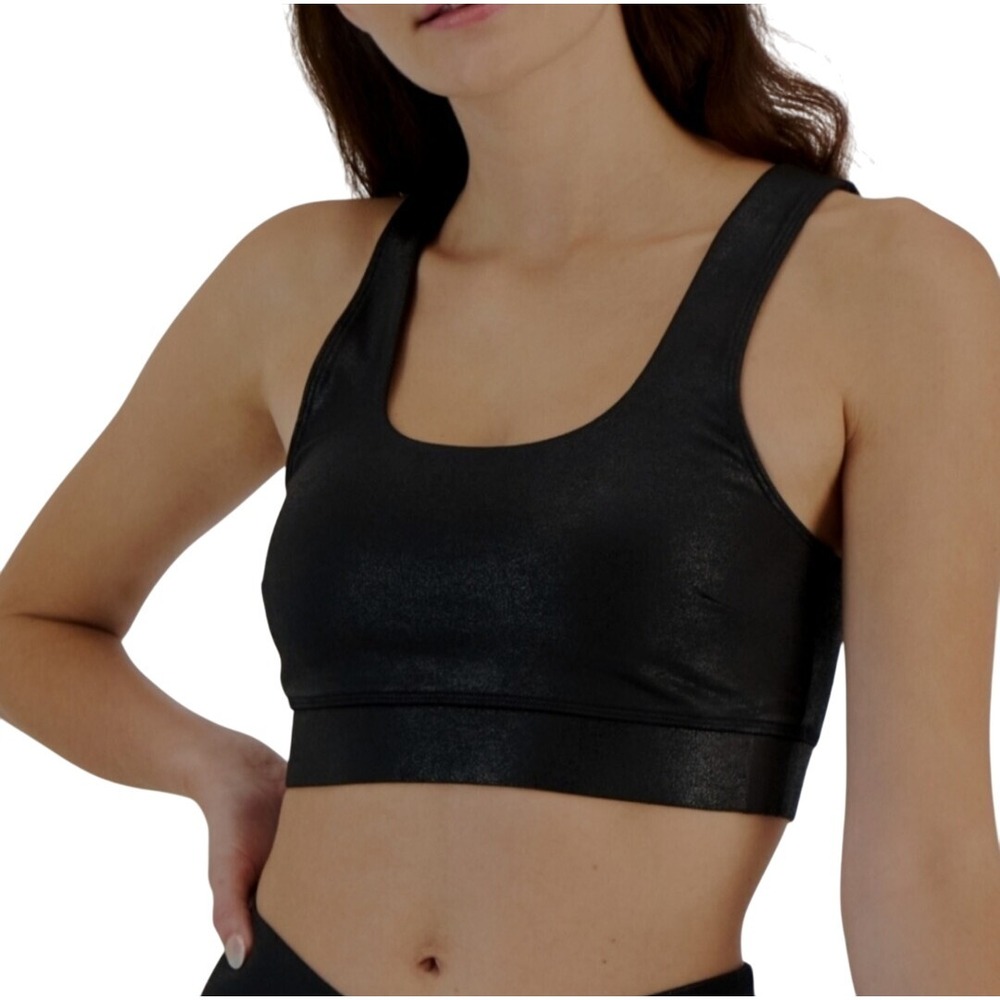 Jenni Bralette Bra Women XL Plus Black Square-Neck Crackle‎ Texture MPR $25